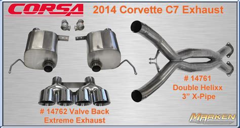 Corsa Extreme Sound Exhaust 2014 Corvette C7 Part S 14761 14762