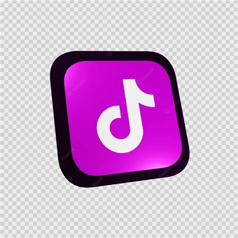 Premium PSD | 3d concept rendering of tiktok logo on purple sparkling ...