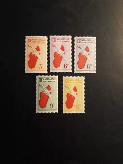 TIMBRE FRANCE COLONIE Madagascar Poste Aérienne Pa N19 21 24 Neuf