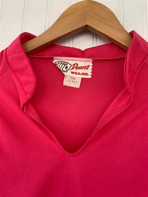 Vintage Deadstock S Sheer Large Hot Pink Peasant Top Etsy