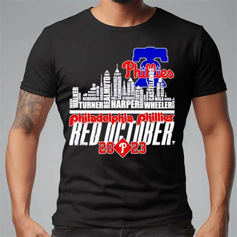 Skyline Philadelphia Phillies Red October 2023 Shirt Tigersweat