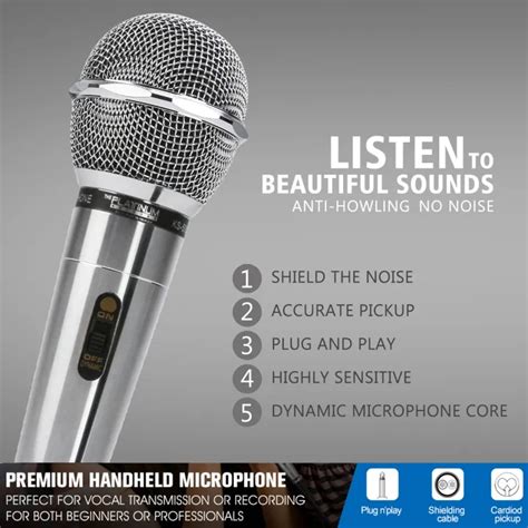 Original Platinum Karaoke Ks High End Dynamic Wired Mic Lazada Ph