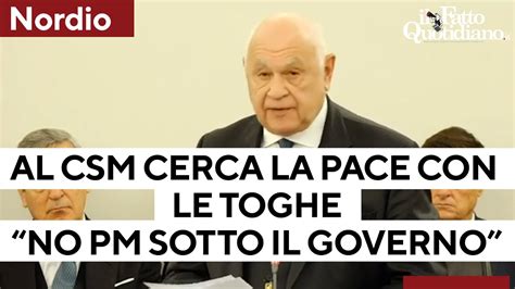 Nordio Cerca La Pace Con Le Toghe La Costituzione Si Pu Cambiare Ma