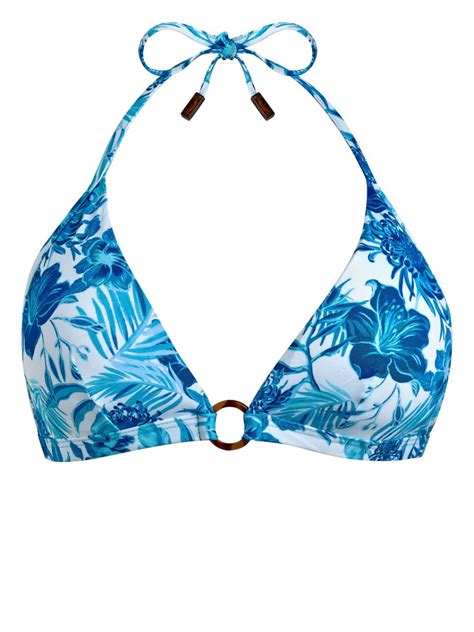 Vilebrequin Tahiti Flowers Print Halterneck Bikini Top Farfetch