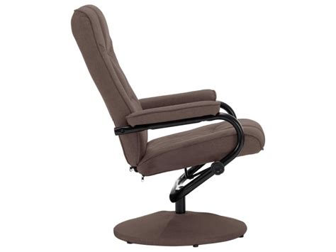 Vidaxl Fauteuil Inclinable Avec Repose Pied Marron Tissu 249313 Conforama