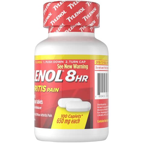 Tylenol 8 Hour Arthritis Pain Reliever Extended Release Caplets