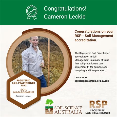 Soil Science Australia On Twitter Congratulations Cameron Leckie