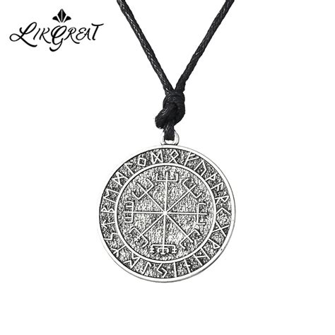 Likgreat bússola vegvisir pingente colar amuleto jóias presente homens