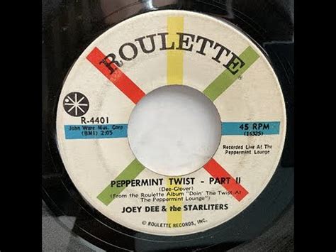 Joey Dee the Starliters Peppermint Twist Part Ⅱ1961 YouTube