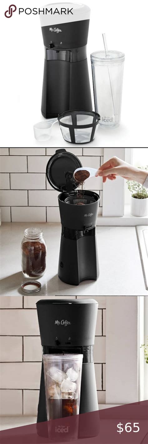 Mr Coffee Iced Coffee Maker With Reusable Tumbler Iced Coffee Maker Reusable Tumbler Black