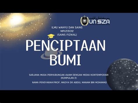 Mpu Ilmu Wahyu Dan Sains Sains Fizikal Penciptaan Bumi