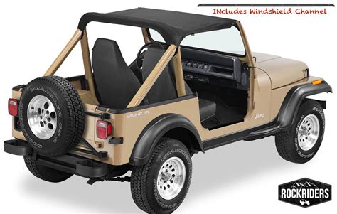 Black Bikini Bimini Top Windshield Channel For 1976 1986 Jeep CJ7 CJ 7 EBay