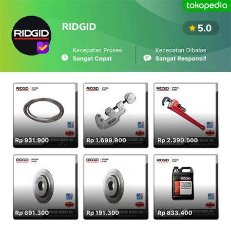 RIDGID - Produk Resmi & Terlengkap | Tokopedia
