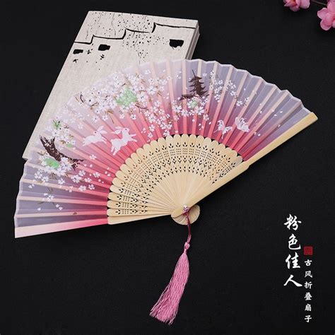 Ancient Fan Folding Fan Chinese Style古风 扇子 折扇 中国风 男女 汉服 旗袍 拍摄 舞蹈 随身便携折迭