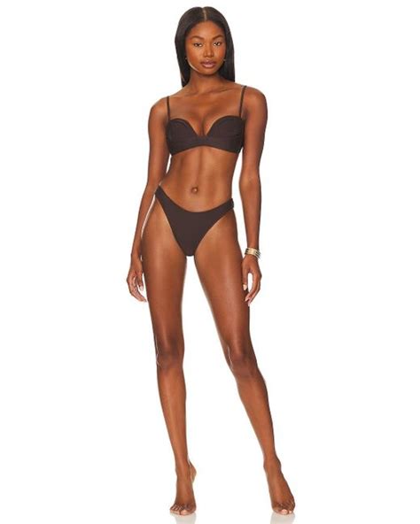 Shani Shemer Karen Bikini Top In Brown Lyst