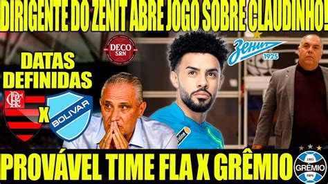 Dirigente Do Zenit Abre Jogo Sobre Claudinho Datas Definidas P