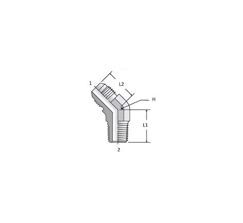 Adapt Macho JIC 1 4 X Macho NPT 1 4 45 Hosemart