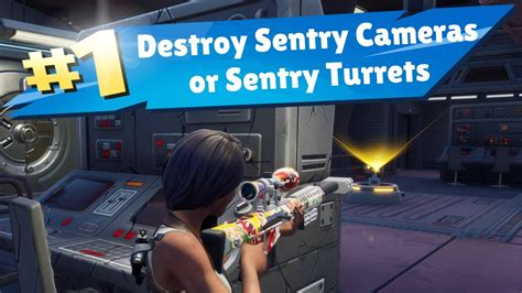 Destroy Sentry Cameras Or Sentry Turrets Fortnite YouTube