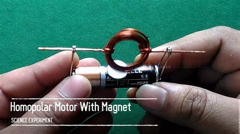 Homopolar Motor With Magnet Simple Science Experiment YouTube