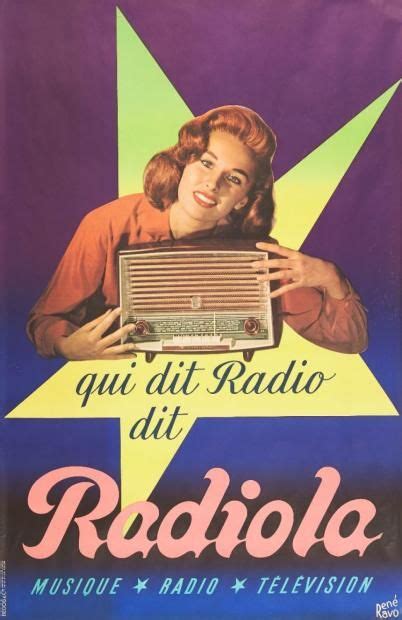 RAVO R Qui dit Radio dit RADIOLA Imp BEDOS Cie Paris Радио