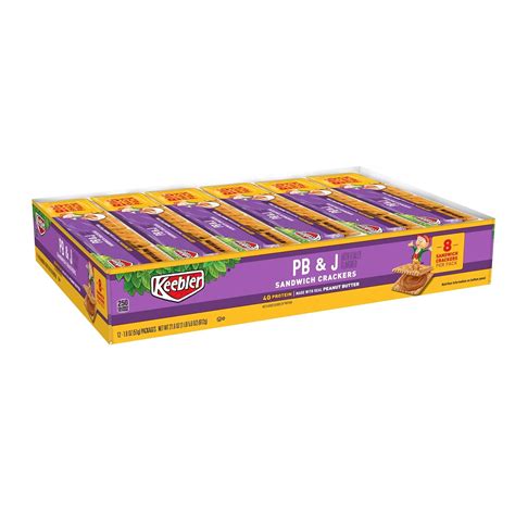 Buy Keebler PB & J Peanut Butter and Jelly Sandwich Crackers, 1.8 oz ...