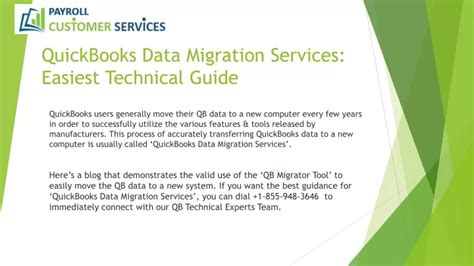 Ppt Quickbooks Data Migration Services Easiest Technical Guide