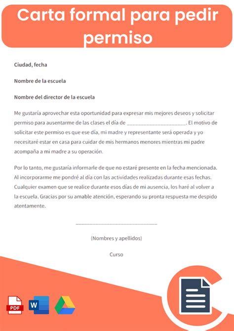 Ejemplo De Correo Para Pedir Permiso