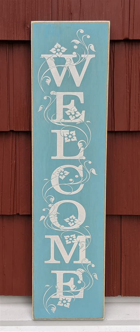 Welcome - Wood Sign 6" x 24" - Heartwood Gifts