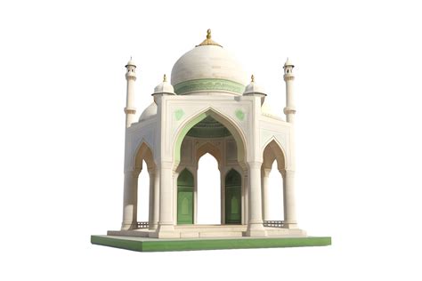 3d Green Marble Gate Entrance Islamic Png Generative Ai 27433740 Png