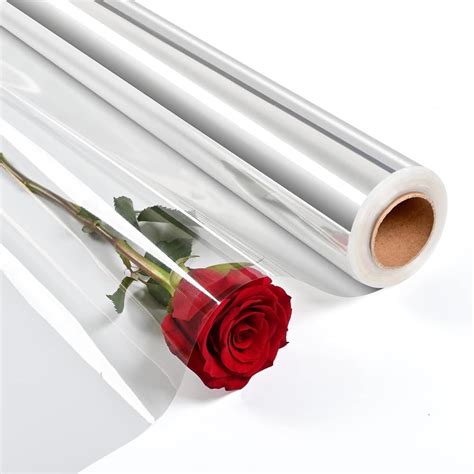 Clear Cellophane Wrap Rolls KWyue 40cm X 30m Florist Cellophane Wrap