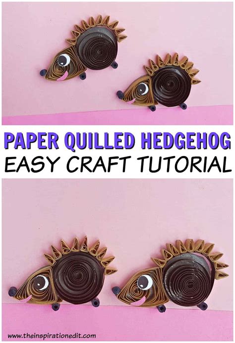 Easy Hedgehog Quilling Craft · The Inspiration Edit