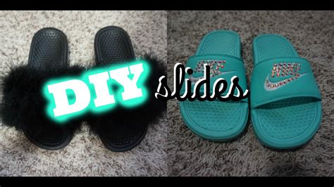 diy bling faux fur nike  youtube