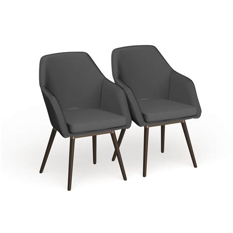 Leather Set Of 2 Carson Carrington Dining Chairs Bed Bath And Beyond