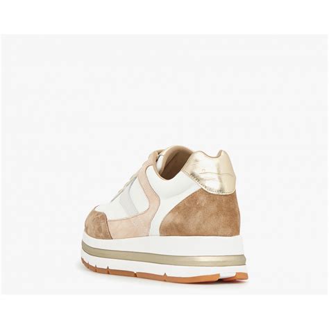 Suede And Nylon Sneakers Beige Maran Flash