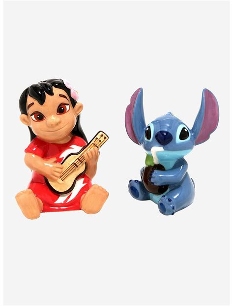 Disney Lilo And Stitch Salt Pepper Shakers Ceramic Figurine Set New