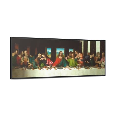 Last Supper Wall Art Framed Canvas the Last Supper Painting - Etsy