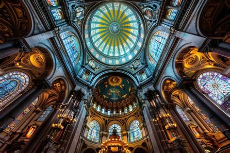 Premium Photo | Beautiful architectural interior design of a cathedral ...