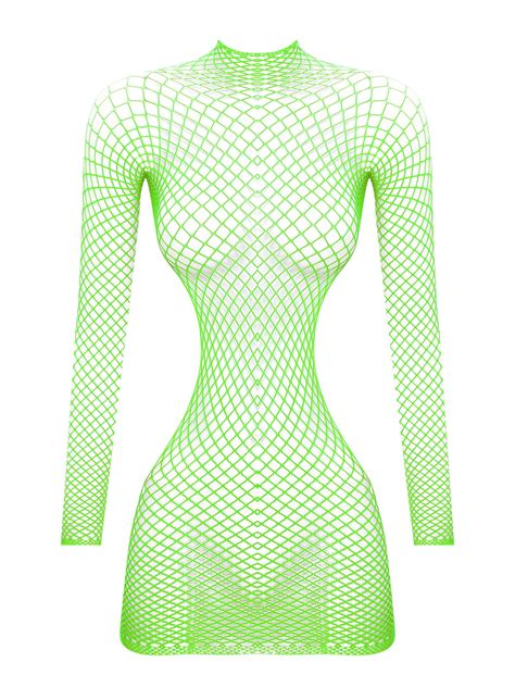 YIZYIF Womens Bikini Swimsuit Cover Up One Piece Fishnet Mini Dress Backless Exotic Lingerie