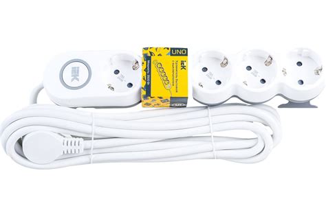 Удлинитель IEK, У05В 5 мест 2P+PE/5м 3х1,5мм2 16А/250В UNO WYP53-16-05 ...