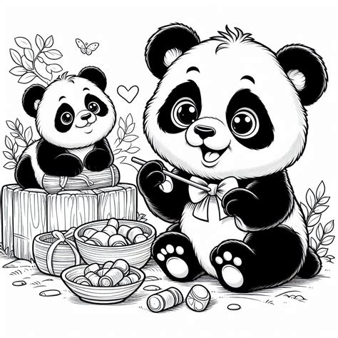 Cute Panda 🐼 Coloring Page