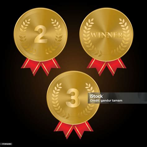 Vector Award Medals Set Vector Illustration Stock Illustration