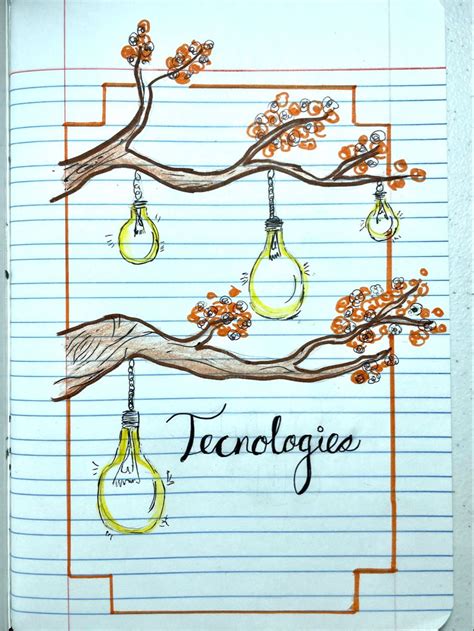 Technologies Cover Page En Cuaderno De Notas Portada De