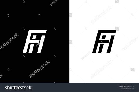 fh initial logo vector design illustration stock vector royalty