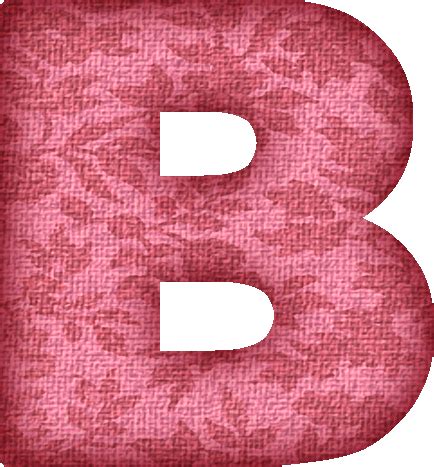 Presentation Alphabets Pink Flower Fabric Letter B Fabric Letters