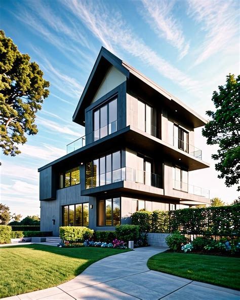 Modern house exterior architecture design | Premium AI-generated image