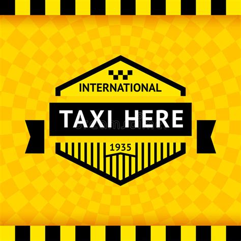 Taxi Cab Symbol On Background Stock Vector Illustration Of Ribbon