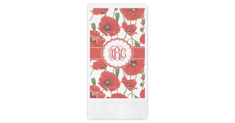 Custom Poppies Guest Towels Full Color Personalized YouCustomizeIt