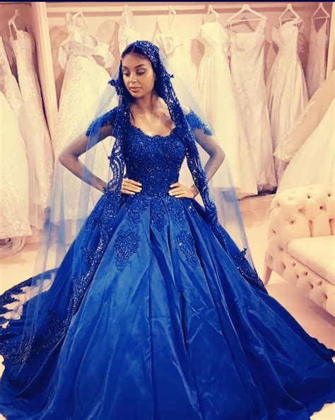wedding dresses royal blue 8