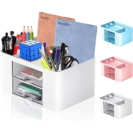 XunHe Schreibtisch Organizer mit Schublade 5 Fächer Plastik