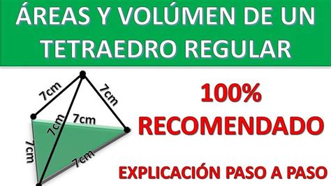 Como Hallar Las Areas Y Volumen De Un Tetraedro Paso A Paso